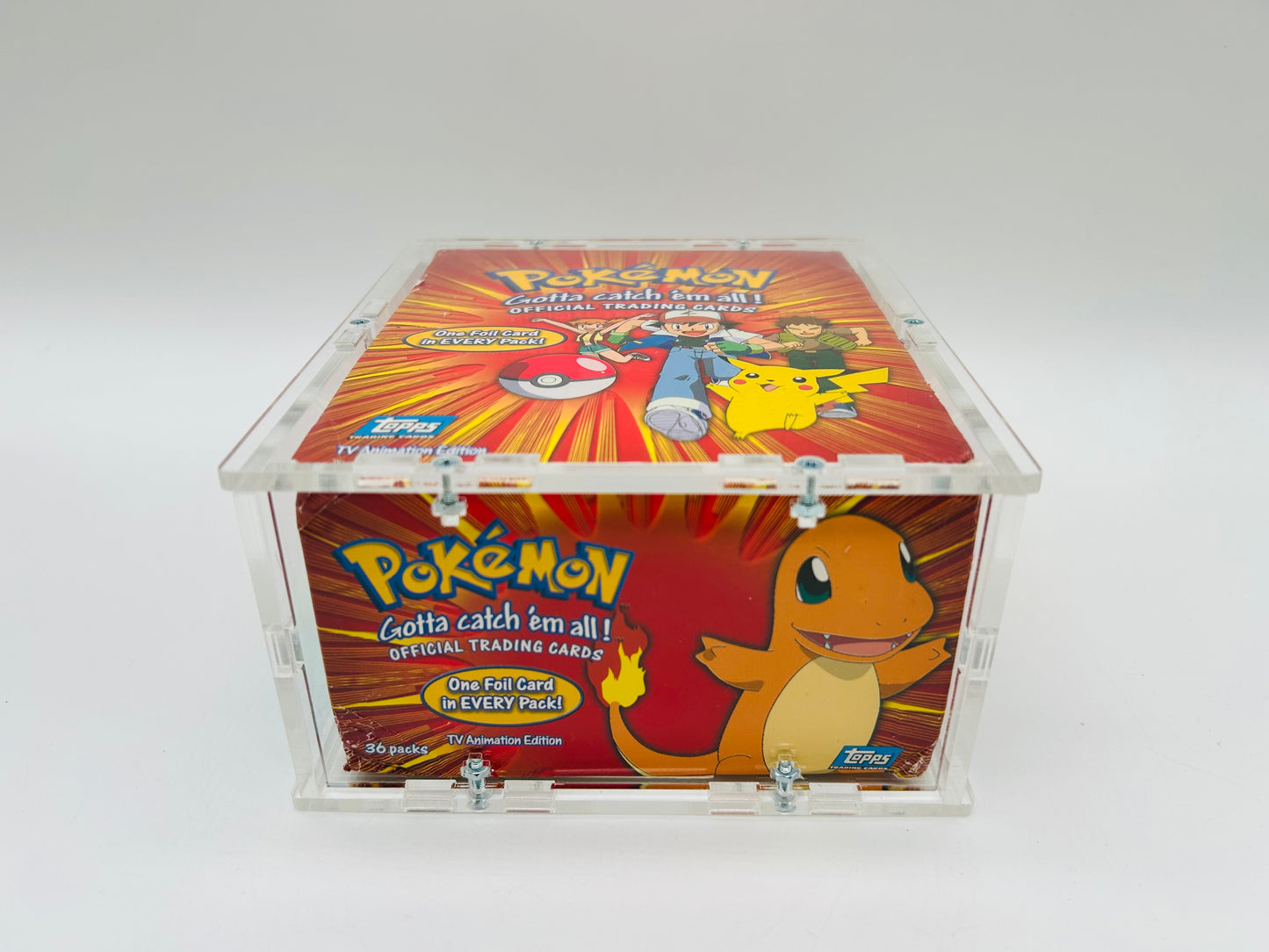 Pokémon TOPPS Trading Cards Series 1 Display/Set [Englisch / Leer] + Acryl-Case (TV Animation Edition)