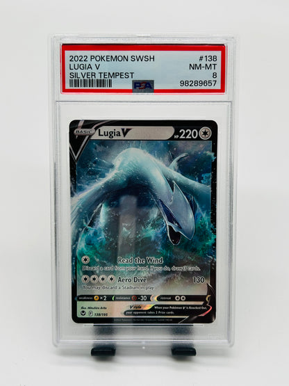 Pokémon Lugia V 138/195 PSA 8 - Silberne Sturmwinde [Englisch]