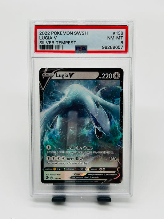 Pokémon Lugia V 138/195 PSA 8 - Silberne Sturmwinde [ENG]