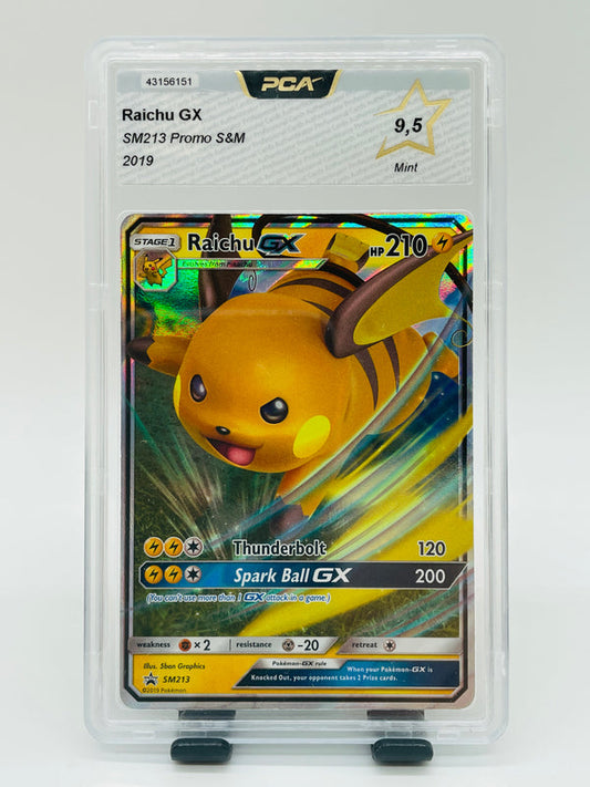 Pokémon Raichu/Raichu GX SM213 PCA 9,5 - Verborgenes Schicksal [ENG]