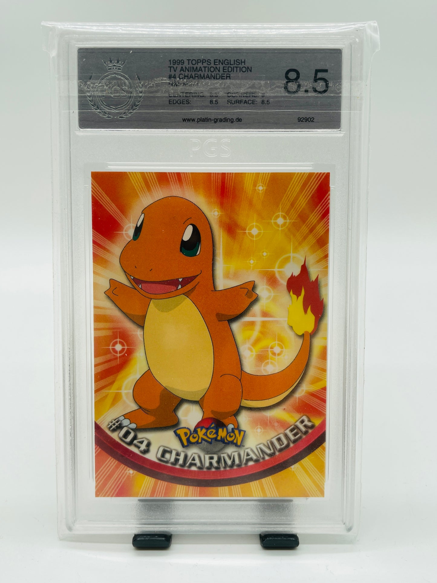 Pokémon Glumanda/Charmander #4 PGS 8,5 - Topps Tv Animation Edition [ENG]