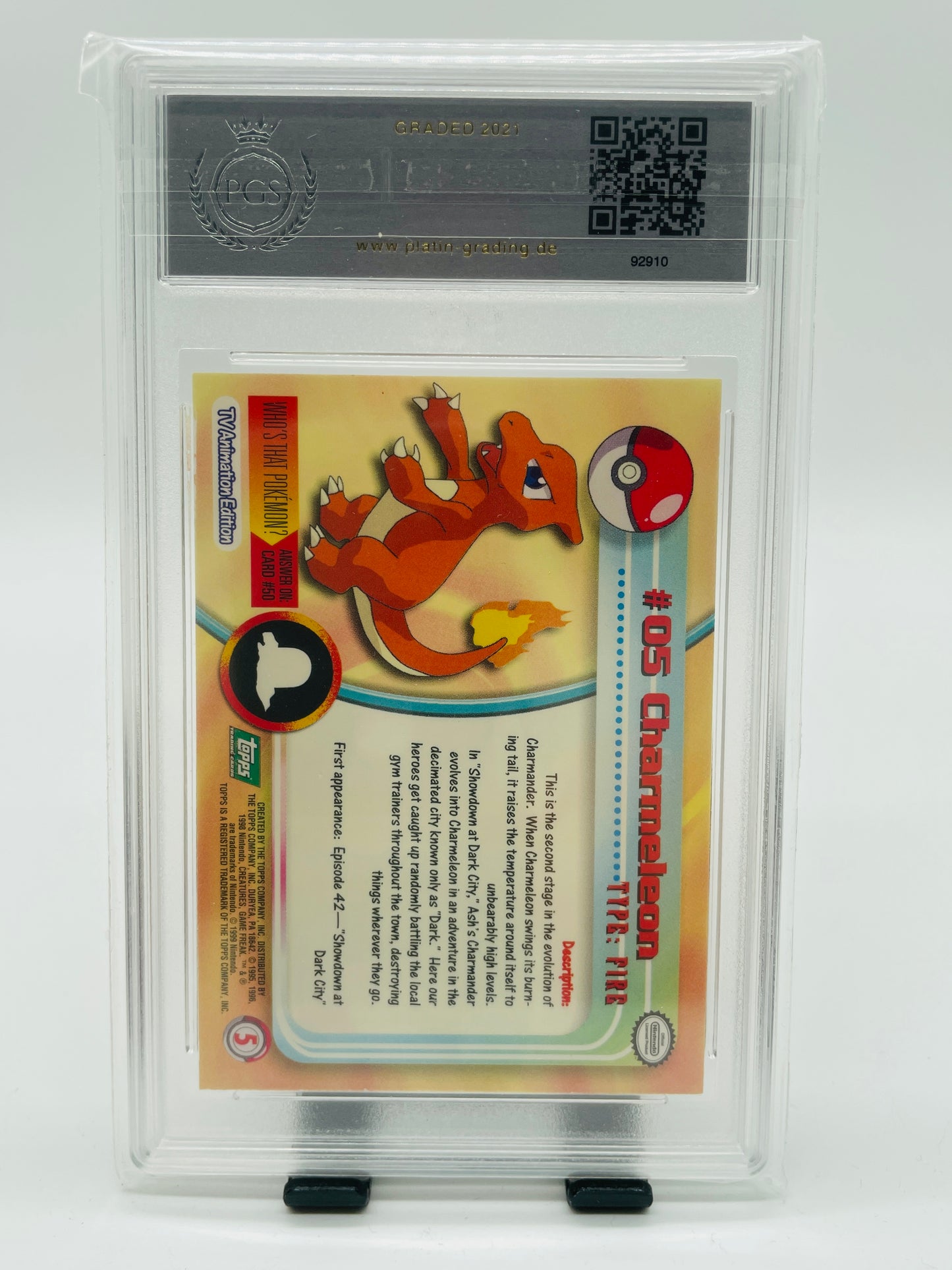 Pokémon Glutexo/Charmeleon #5 PGS 9 - Topps Tv Animation Edition [ENG]