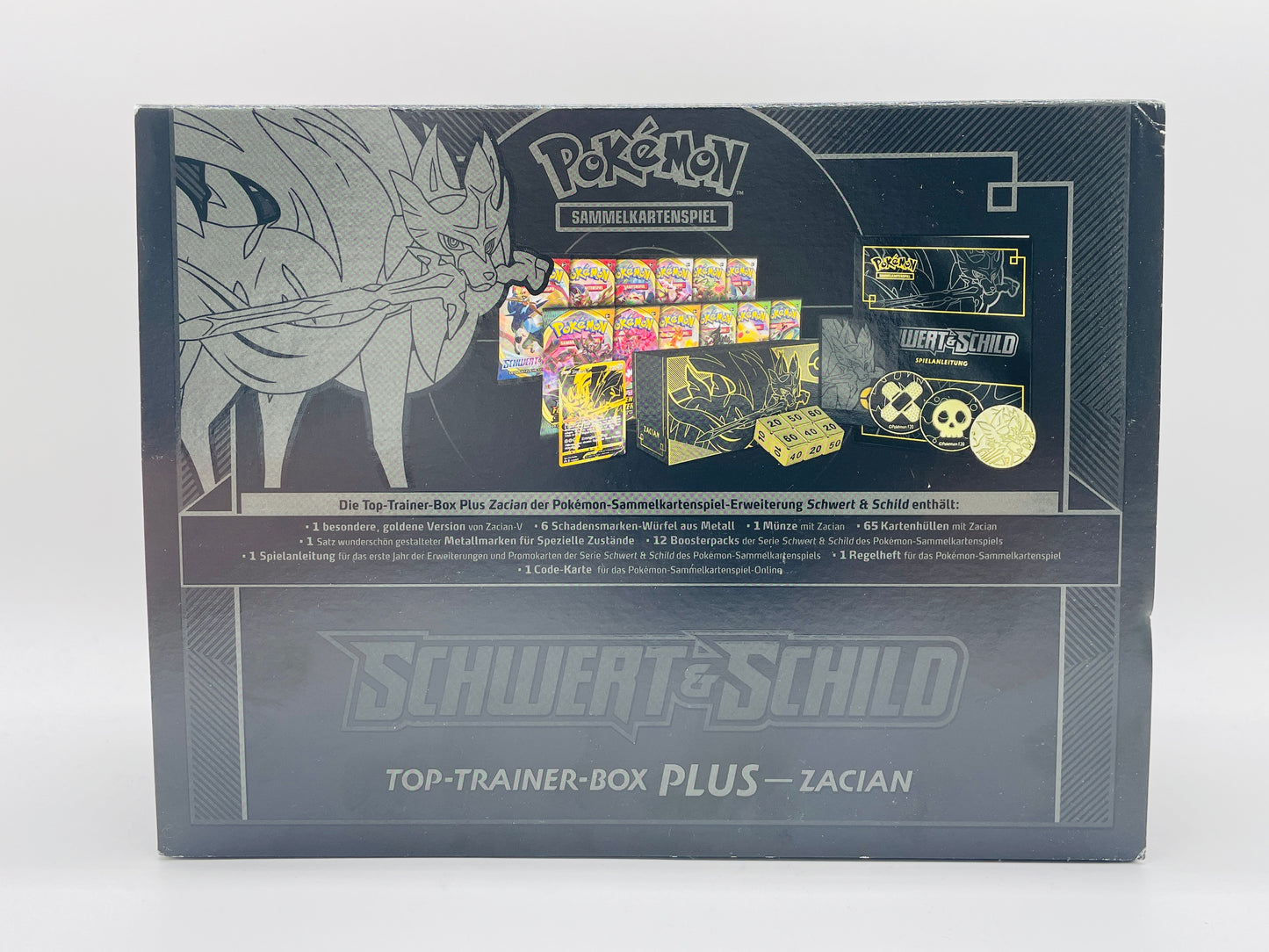 Pokémon Zacian Top-Trainer-Box Plus [DEU] / [Leer]